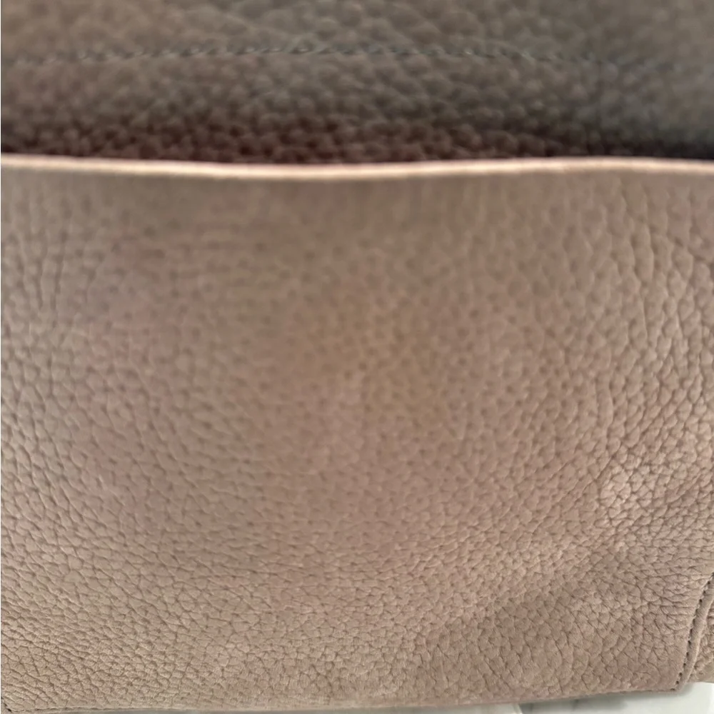 Hammitt Nubuck brushed suede Taupe crossbody and slip Wallet with Gold Accents - Picture 7 of 15